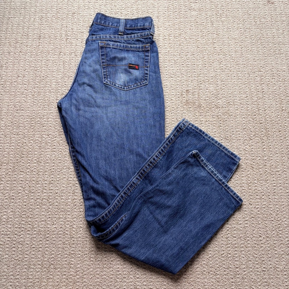 Ariat Work FR M3 Loose Fit Mens Flame Resistant Jeans Blue Denim 36x38 (36x32)